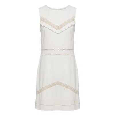 Trussardi Jeans White Polyester Women Dress In Multi
