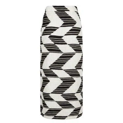 Trussardi Jeans White Polyester Women Skirt In Multi