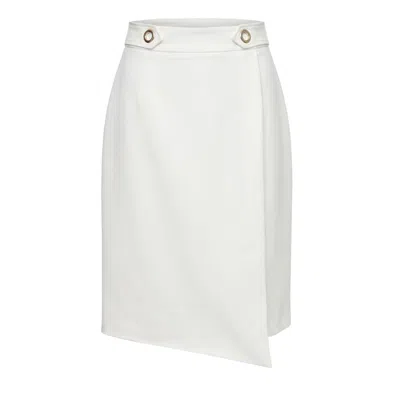 Trussardi Jeans White Polyester Women Skirt