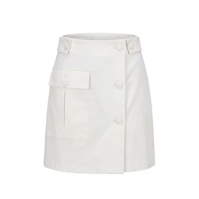 Trussardi Jeans White Viscose Women Skirt