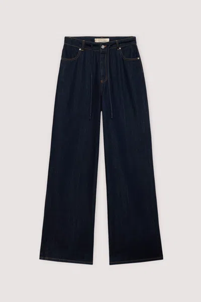 Trussardi Jeans Wide Fit Woman Blue In Gray