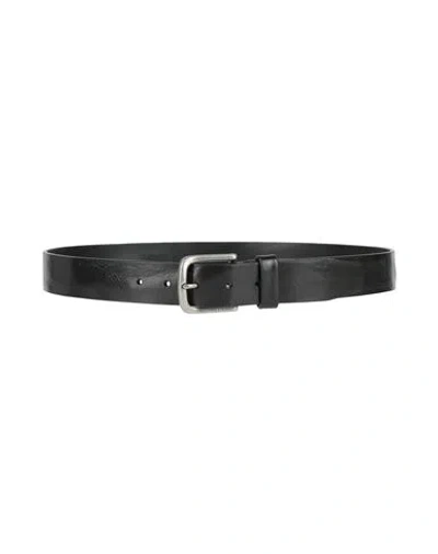 Trussardi Jeans Woman Belt Black Size 38 Leather