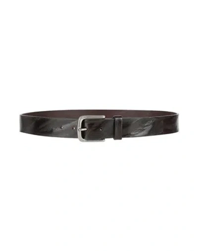 Trussardi Jeans Woman Belt Dark Brown Size 38 Leather
