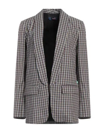 Trussardi Jeans Woman Blazer Burgundy Size 4 Cotton, Polyamide, Polyester In Red