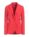 Trussardi Jeans Woman Blazer Red Size 10 Polyester, Elastane In Red