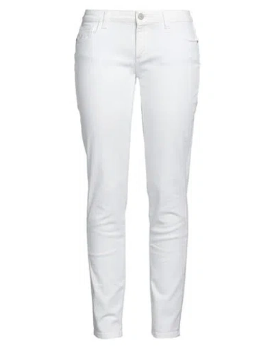 Trussardi Jeans Woman Jeans White Size 30 Cotton, Elastane