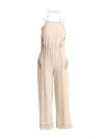 Trussardi Jeans Woman Jumpsuit Beige Size 4 Cotton, Lurex