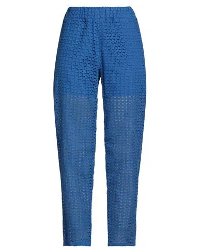 Trussardi Jeans Woman Pants Bright Blue Size 8 Cotton