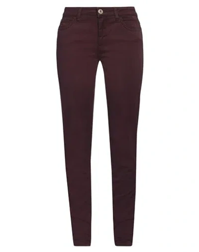 Trussardi Jeans Woman Pants Plum Size 29 Cotton, Elastane In Purple