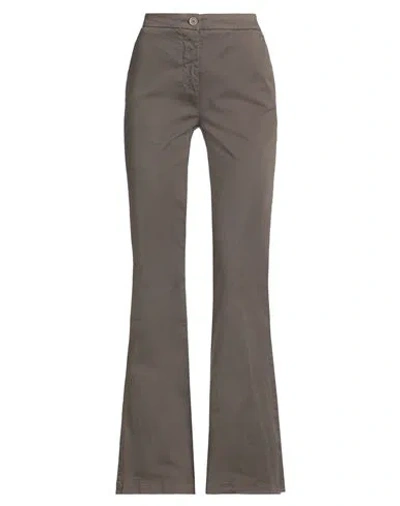 Trussardi Jeans Woman Pants Khaki Size 12 Cotton, Elastane In Beige
