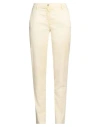 Trussardi Jeans Woman Pants Pastel Yellow Size 32 Cotton, Lyocell, Elastane In Yellow