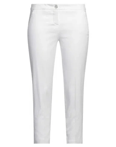 Trussardi Jeans Woman Pants White Size 10 Cotton, Elastane