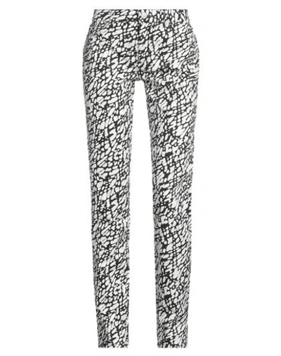 Trussardi Jeans Woman Pants White Size 32 Cotton, Elastane In Black