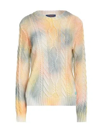 Trussardi Jeans Woman Sweater Pastel Yellow Size Xs Cotton In Multi