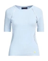 Trussardi Jeans Woman Sweater Sky Blue Size Xs Viscose, Polyester In Blue
