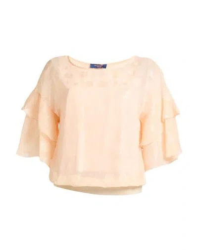 Trussardi Jeans Woman Top Blush Size 4 Polyester In Pink
