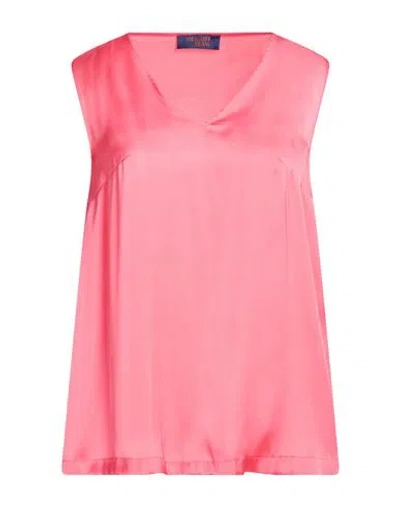 Trussardi Jeans Woman Top Fuchsia Size 4 Polyester In Pink