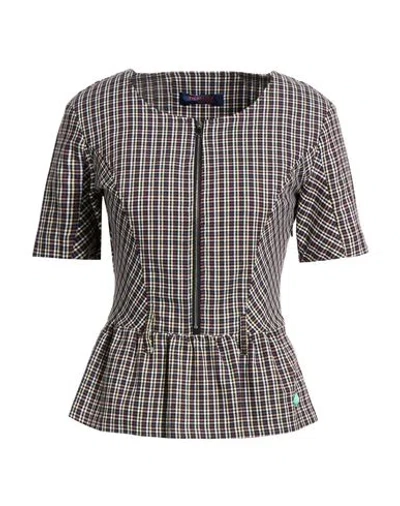 Trussardi Jeans Woman Top Plum Size 4 Cotton, Polyamide, Polyester In Multi