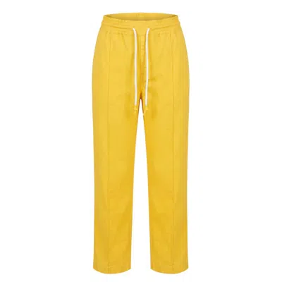 Trussardi Jeans Yellow Cotton Women Pant