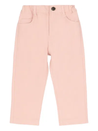 Trussardi Junior Babies' Button Elasticated Trousers In Pink