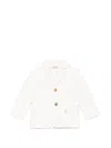 Trussardi Junior Button Jacket In White
