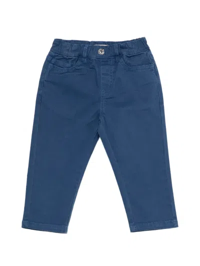 Trussardi Junior Babies' Button-fastening Trousers In Blue