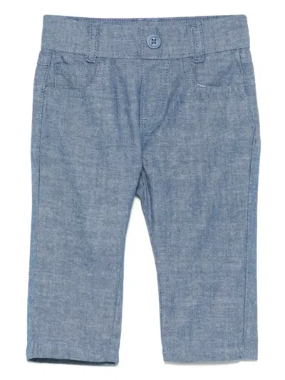 Trussardi Junior Babies' Chambray Trousers In Blue