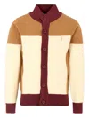 Trussardi Junior Colour-block Buttoned Cardigan In Neutral