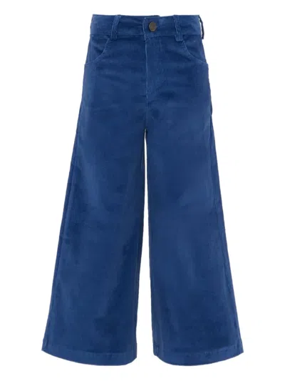 Trussardi Junior Corduroy Trousers In Blue
