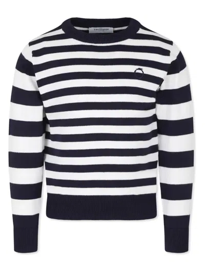 Trussardi Junior Kids' Cotton Jumper In Weiss
