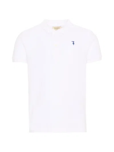 Trussardi Junior Cotton Polo Shirt In White