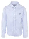 Trussardi Junior Cotton Shirt In Blue