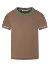 Trussardi Junior Cotton T-shirt In Braun