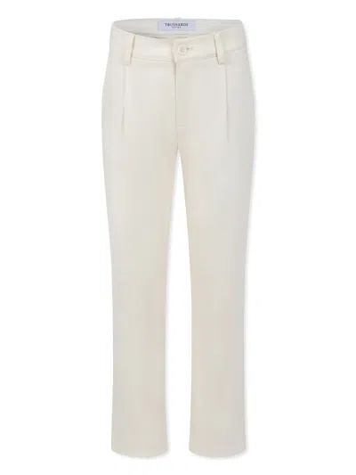 Trussardi Junior Kids' Cotton Trousers In Neutrals