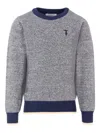 Trussardi Junior Crew-neck Sweater In Gray