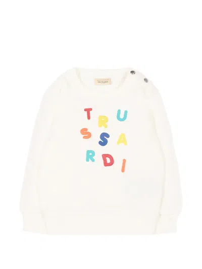 Trussardi Junior Babies' Crewneck Sweatshirt In Neutral