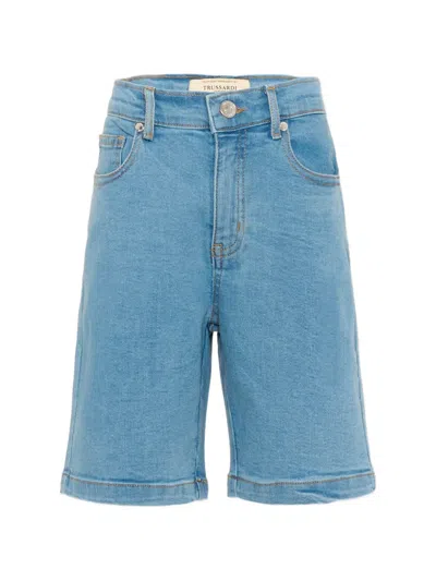Trussardi Junior Kids' Denim Shorts In Blue