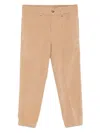 Trussardi Junior Elastic-cuff Corduroy Trousers In Brown