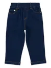 Trussardi Junior Elasticated Jeans In Blue