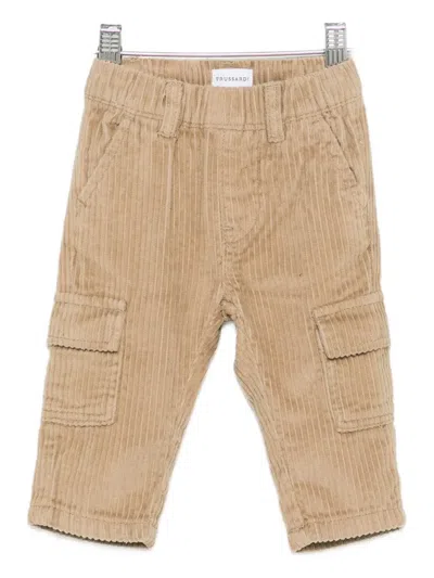 Trussardi Junior Babies' Elasticated-waist Cargo Pants In Brown
