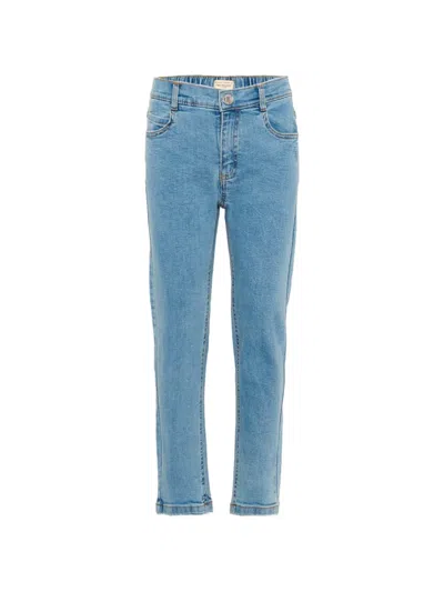 Trussardi Junior Kids' Elasticated-waistband Jeans In Blue