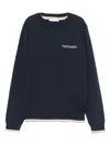 Trussardi Junior Embroidered-logo Sweater In Blue