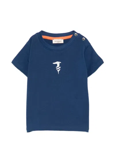 Trussardi Junior Babies' Embroidered-logo T-shirt In Blue