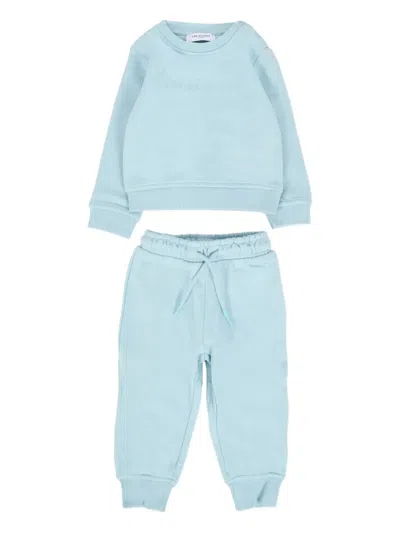 Trussardi Junior Babies' Embroidered-logo Tracksuit Set In Blue