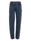 Trussardi Junior Embroidered-logo Trousers In Blue