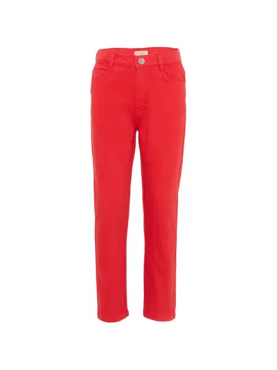 Trussardi Junior Kids' Five-pocket Trousers In Red