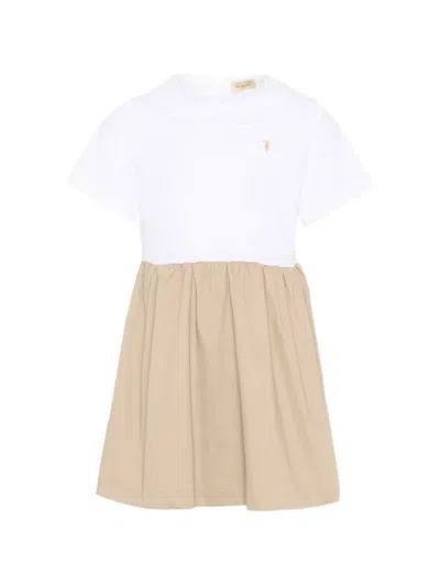 Trussardi Junior Kids' Flared Dress In White