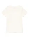 Trussardi Junior Flocked-logo T-shirt In Neutrals