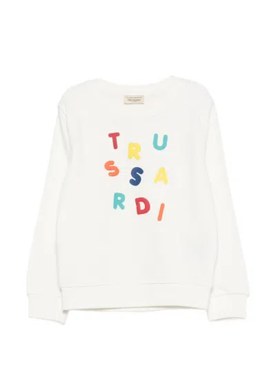Trussardi Junior Kids' Graphic-print Sweatshirt In White