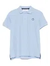 Trussardi Junior Logo-appliqué Polo Shirt In Blue